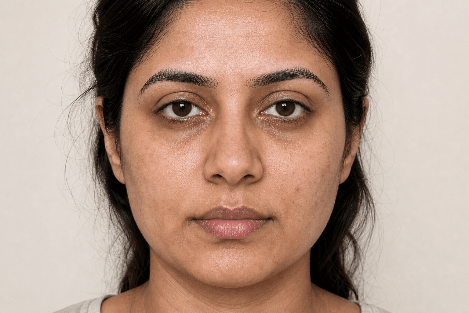 Before — dull, uneven skin texture
